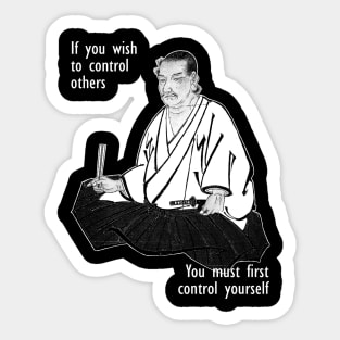 Miyamoto Musashi Self-Control Quote Sticker